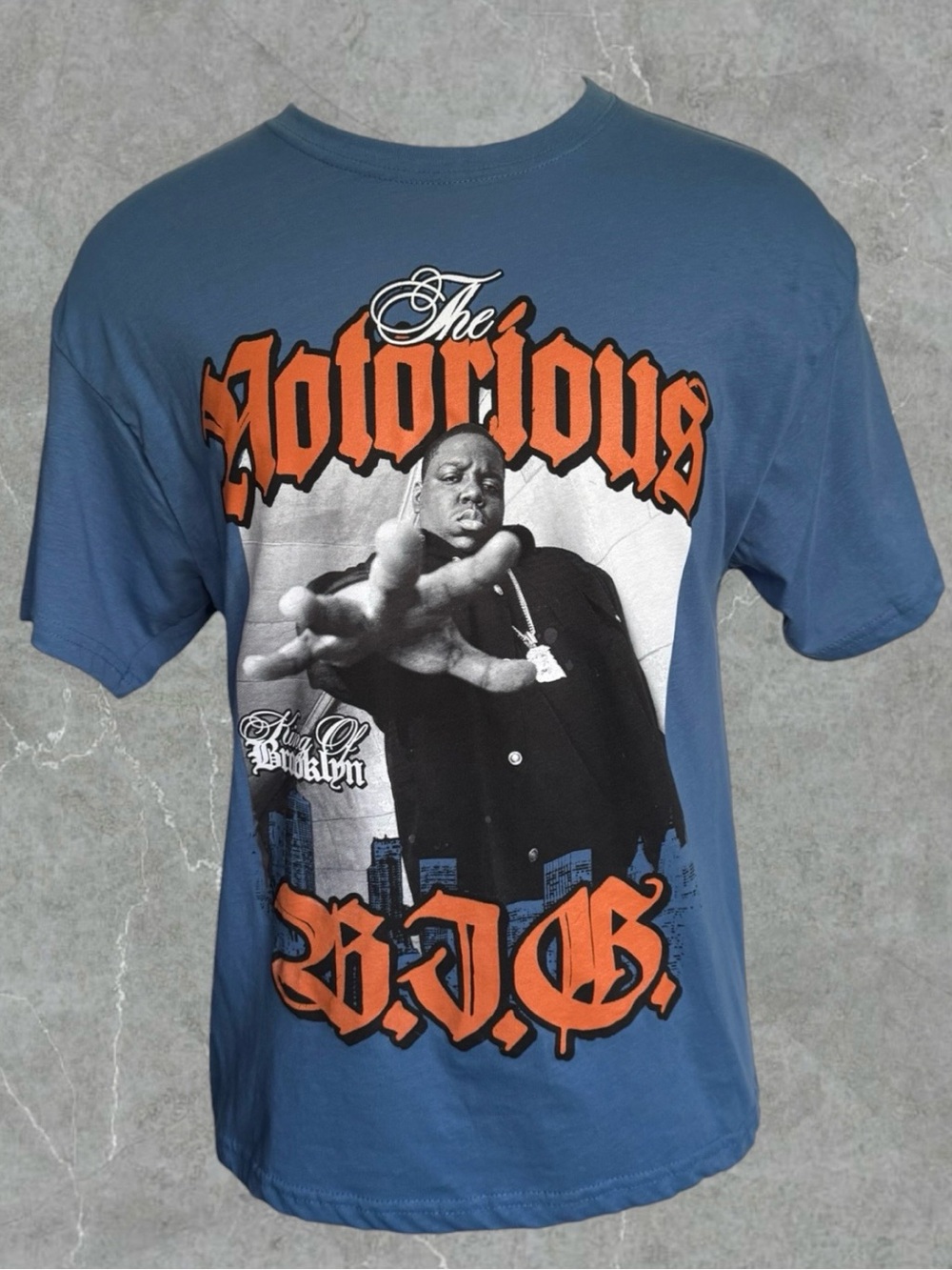 2 for $30 | The Notorious B.I.G. Blue Graphic Tee - Men's Crew Neck Shirt